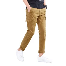 Шаровары для мужчин s хип хоп лоскутное брюки карго Хлопок Военная Униформа мужские тренировочные брюки джоггеры мотобрюки Мужской полной длин