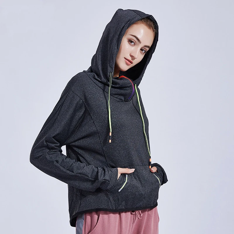 

2019 Women Gym Yoga Crop Tops Shirts Long Sleeve Workout Clothes Fitness Running Sport T-Shirts Training Yoga Sportswear Jacket
