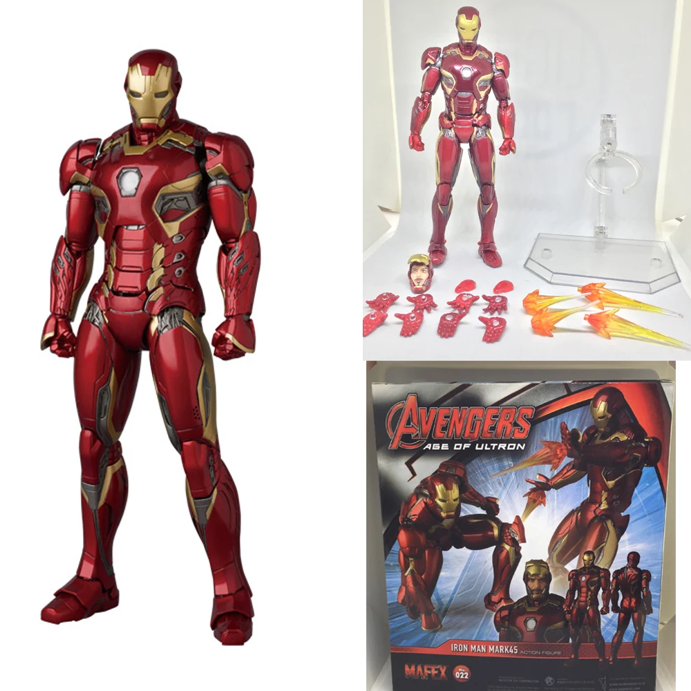 

Avengers League Super Hero Iron Man Mark45 MAFEX 022 PVC Action Figure Toy Gift Brinquedos