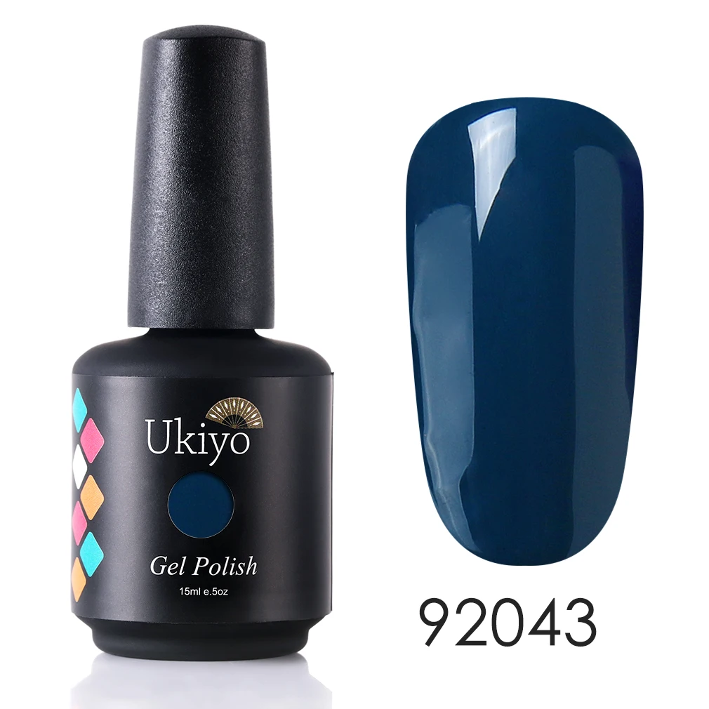 Ukiyo 15 мл Чистый Цвет Гель-лак для ногтей Vernis полуперманентный УФ-гель для ногтей впитывающий Гель-лак для ногтей - Цвет: H92043