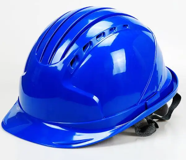 Светоотражающий шлем открытый рабочий защитный шлем-каска строительство рабочее место ABS Материал Защитная крышка Пять-ребристый дышащий cas - Цвет: Синий