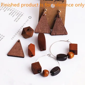 

New diy jewelry making 100pcs/lot handmade wood material shape pendants charms earrings/garments accessory