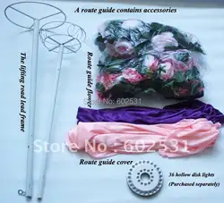 SPR Бесплатная доставка 2 комплекта дорога свинец цветок свадебные предметы украшения (двойной дороги ткань + свинец цветок) -не имеют рамке