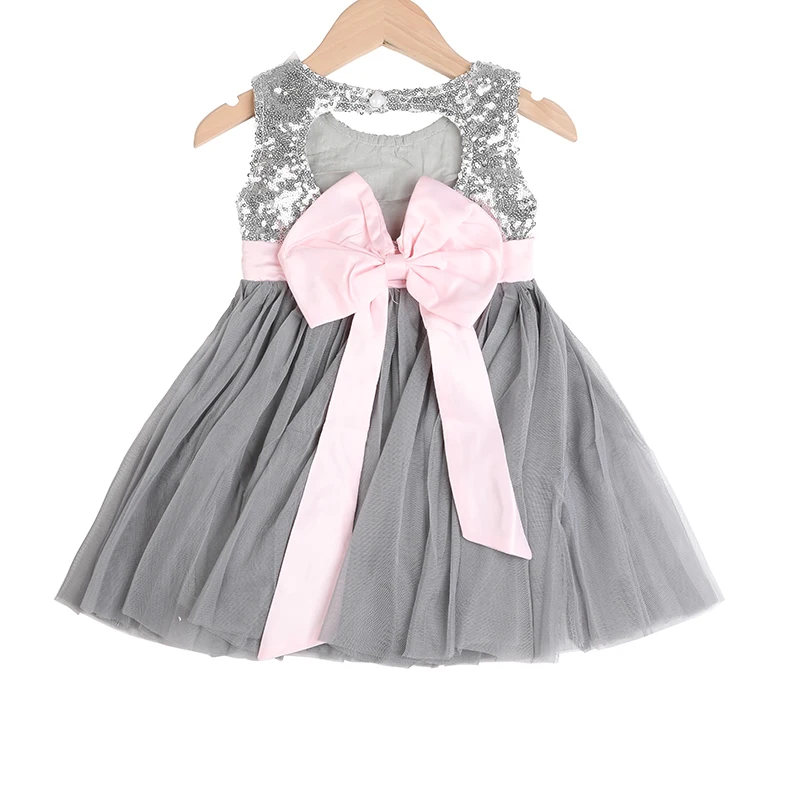Sweetheart girl dress / heart shape hallow out / silver sequins and
