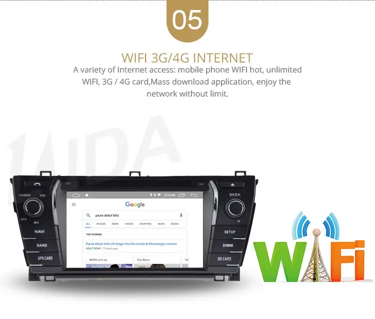 Clearance LJDA 2 Din Android 9.1 Car DVD Player For Toyota Corolla 2014 Wifi GPS Radio 2G+16G Quad Cores Multimedia Stereo Mirror Link RDS 7