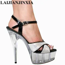 LAIJIANJINXIA/ночной клуб 15 см высокие каблуки Водонепроницаемый пикантная обувь на платформе Тапочки Обувь Для женщин Танцы обувь вечерние танцевальные пикантные Модальные обувь