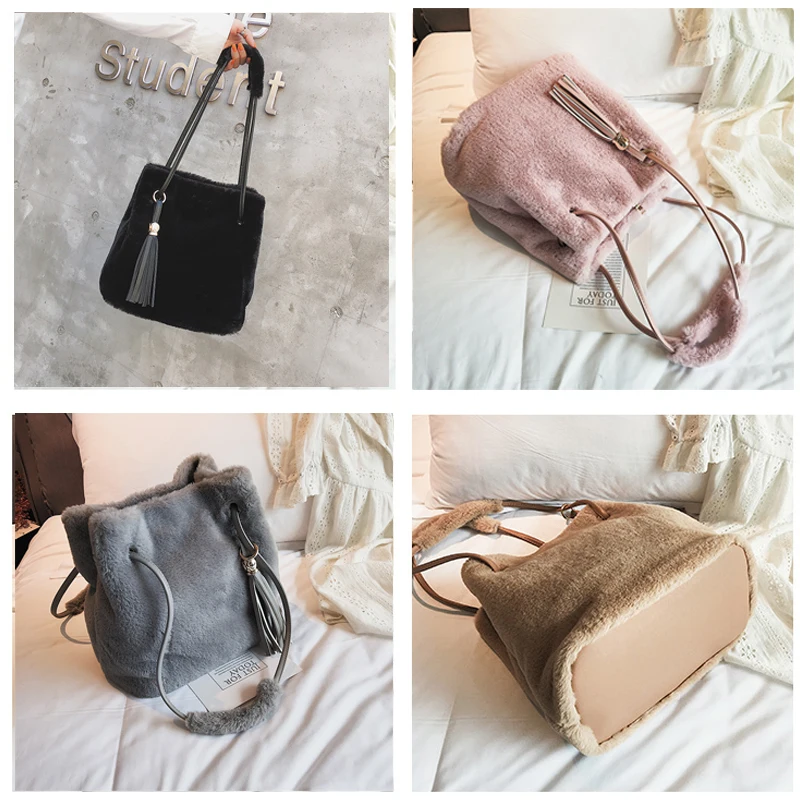 JANESPRI 2018 Fashion Women Tassels Handbag Velour Messenger Bag Autumn Women Shoulder Bags Ladies Party Handbags Female Bolsa (5)