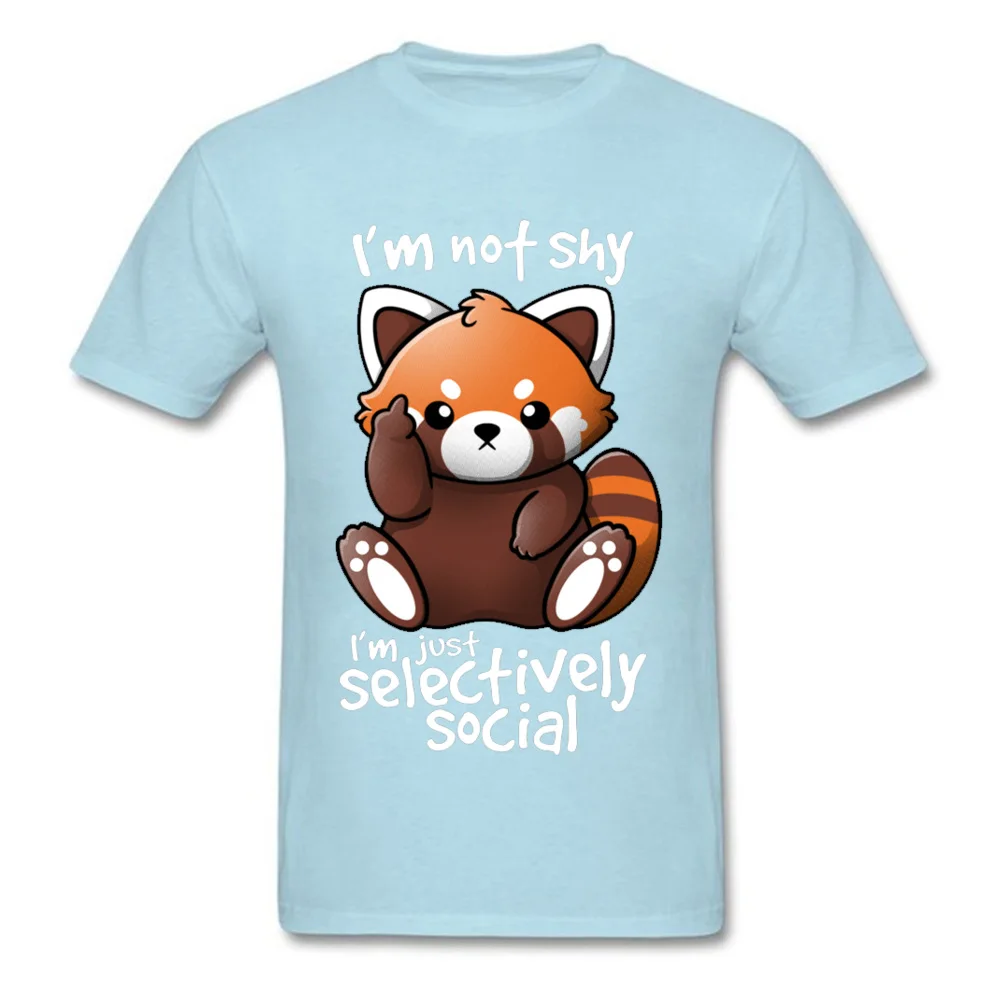 SHY-RED-PANDA-0601 Round Neck Tshirts Summer Autumn Print Tops Shirt Short Sleeve New Arrival 100% Cotton Tops T Shirt Men's SHY-RED-PANDA-0601 light