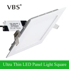 Тонкий Светодиодный точечный светильник AC110v 220v светодиодный светильник 3 Вт/4 Вт/6 Вт/9 Вт/12 Вт/15 Вт/18 Вт Встраиваемый светодиодный потолочный квадратный углублённые встраиваемые светодиодный белый светодиод для дома