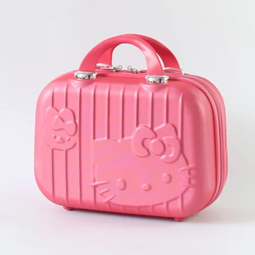 Мультяшная косметичка hello kitty Hellokitty макияж чехол ABS 14 дюймов милый Туризм стильный чемодан багаж Maleta Valise - Цвет: 10