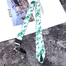 Модные бамбуковые листья, ремешок для мобильного телефона, нашейные ремешки, ремешок для ключей, ID карты для huawei USB, держатель значка DIY, веревка