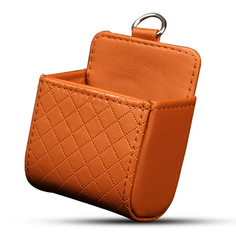 

Car Storage Box Leather Organizer Bag Universal For Phone Coin Card Money Key Holder Hanging in Car Accessories Stowing Tidying