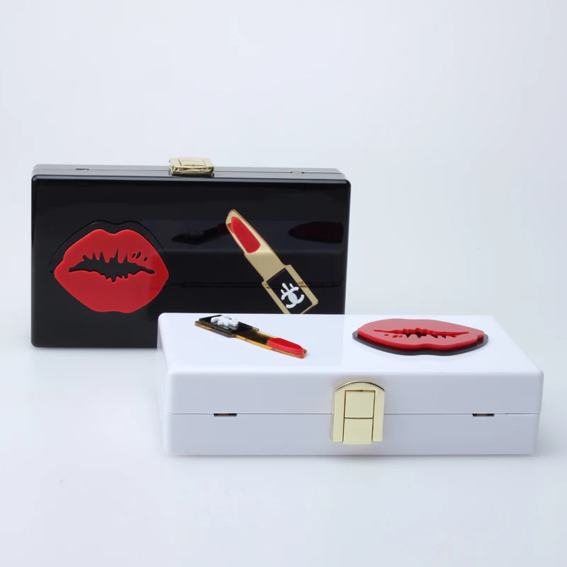 2019 модная акриловая сумка Bolsa Feminina мультяшный блеск для губ вечерняя клатч