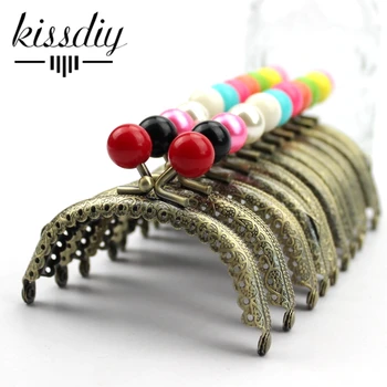 

KISSDIY 10pcs 8.5CM antique Bronze Coin metal Purse Frame 11 Color Candy Kiss Clasp DIY Bag Metal clasp hardware Accessories