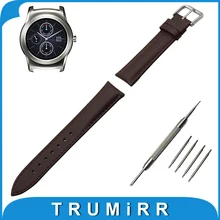 Véritable Bande de Montre En Cuir 22mm pour LG G Watch W100/W110/Urbain W150 Inoxydable Boucle Courroie de Poignet Bracelet Noir brun