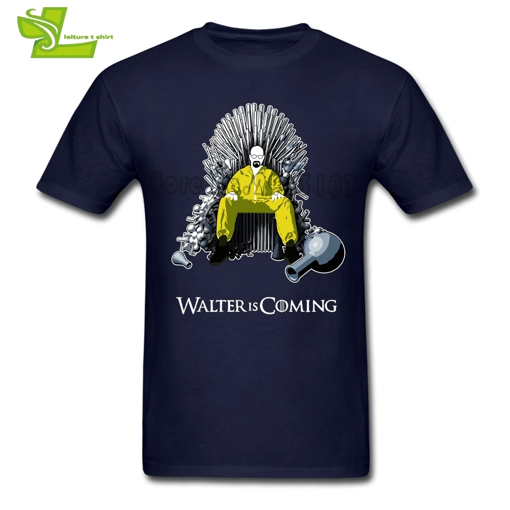 

Walter Is Coming Breaking Bad X Game Of Thrones Adult T Shirt Printed Custom Made Tops Boy O Neck Teenage Unique Tee Shirt