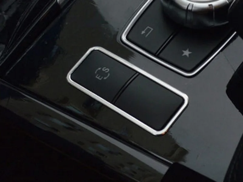 Матовый Алюминиевый ES Кнопка Крышка отделка рамки для Mercedes Benz E класс W212 E200L E260L E300L хромированные автомобильные аксессуары