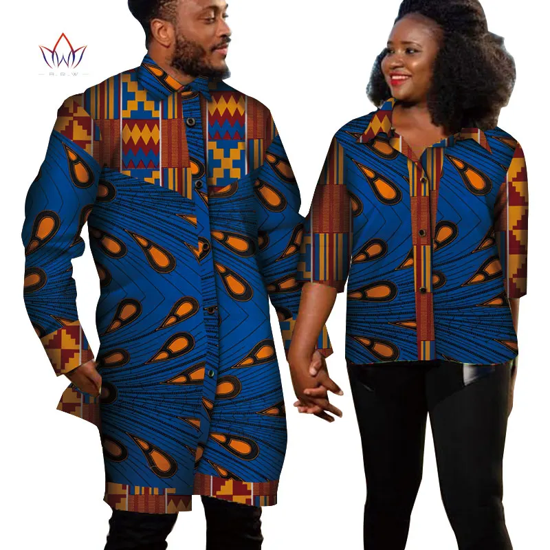 Dashiki 2019 высокое качество Сладкий Одежда для пар Африканский Воск Для женщин и мужчин рубашка Костюмы Базен плюс Размеры одежда для вечерние