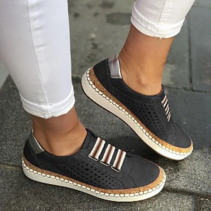 

MoneRffi Sneakers Womens Vulcanize Shoes Casual Breathable Shoes Female Soft Leather Flats Ladies Sneakers