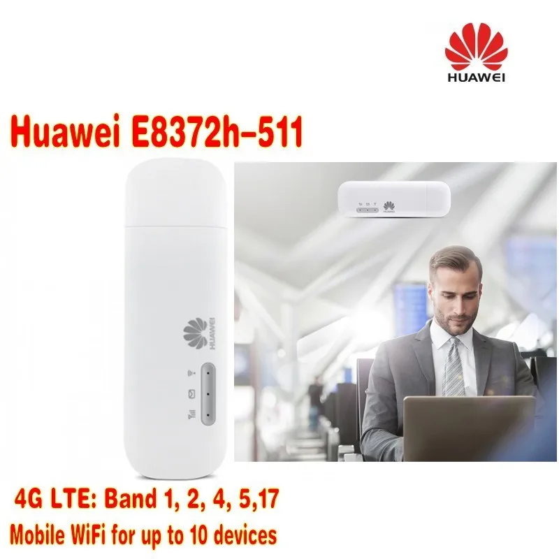  Lot of 50pcs Huawei E8372h-511 LTE USB Wingle Band B1/B2/B4/B5/B17 2100/1900/AWS/850/700/1700 3G mo