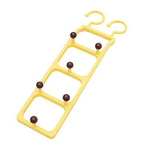 

KSOL 28-hole Ring Rope Holder Hook Scarf Wraps Shawl Hanger--Yellow