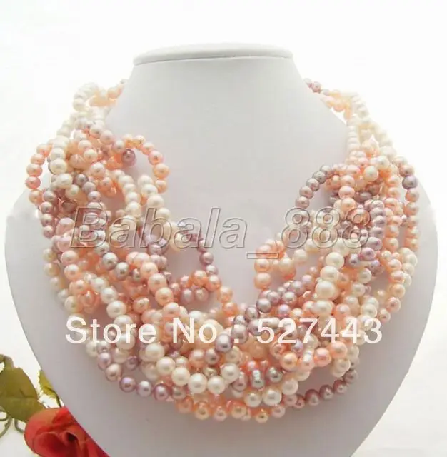 

Wholesale free shipping >> Wonderful! Muti_Color Frash Water Pearl Necklace