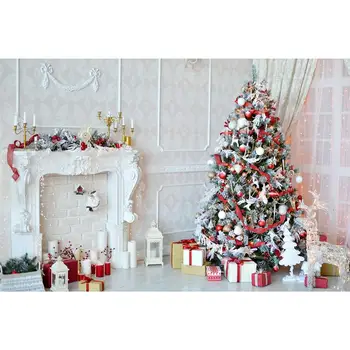 

Christmas Tree Photography Backdrop Photo Wall Studio 3D Background Cloth for Children Baby Kids Adults 5x3ft