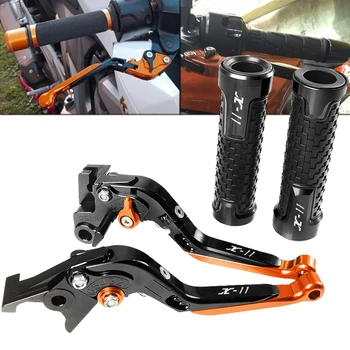 

Motorbikes CNC Aluminum Clutch Brake Pivot Levers Handlebar Handle Grips sets For Honda X-11 X11 1999-2002 2000 2001 Accessories