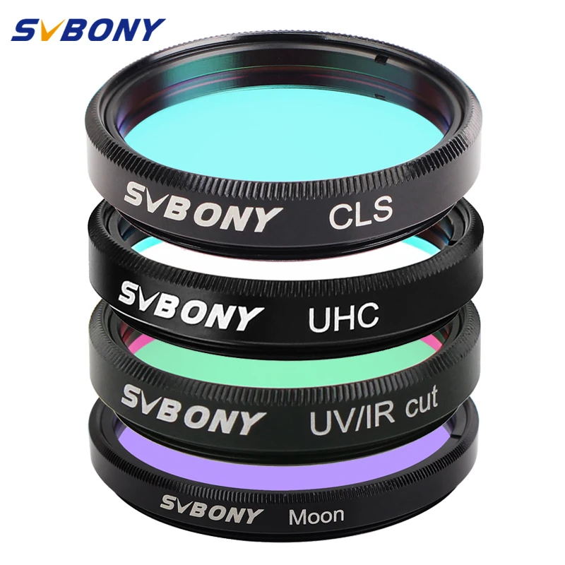 SVBONY 1.25 ''UHC + CLS + القمر + UV/IR Cut مرشحات ل الفلك تلسكوب أحادي الأرصاد الفلكية من عميق السماء الكائن