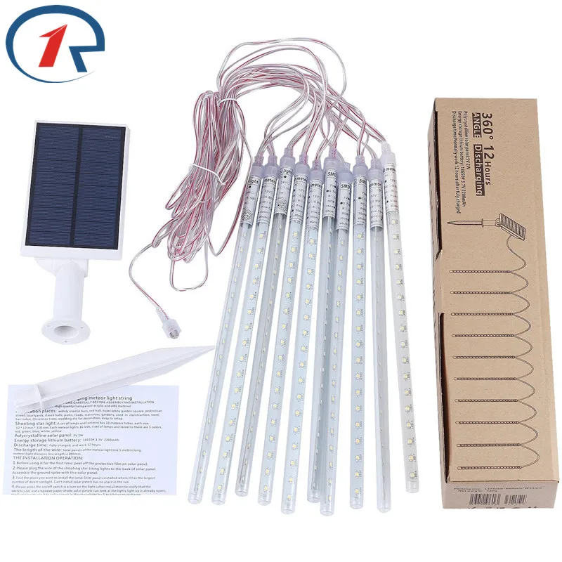 ZjRight 35 см 360LED Солнечный Метеор светильник Открытый Пейзаж Деревья