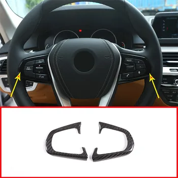 

Real Carbon fiber For BMW 5 Series G30 2018 2019 Car Steering Wheel Button Frame Trim For BMW X4 G02 2018 2019