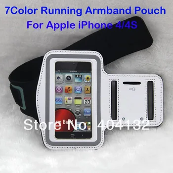 

500PCS/Lot For iPhone 5 5S 5C Running Arm Band Case Gym Armband Pouch Bag For Apple iPhone 4G 4S By DHL sherrytree