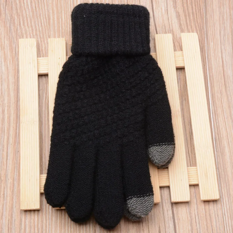 New Girls Boys Winter Gloves Touch Phone Screen Glove Girls Knitted Winter Warm Glove Solid Color Kids Gloves Mittens cheap baby accessories	 Baby Accessories