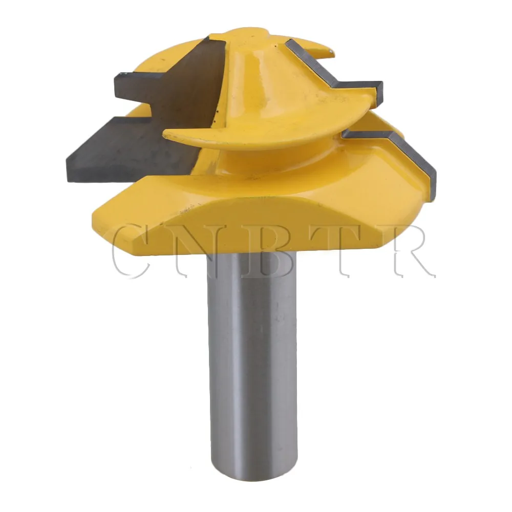 CNBTR Carbide Lock Miter Router Bit 45 Degree 2" Blade Diameter 1/2