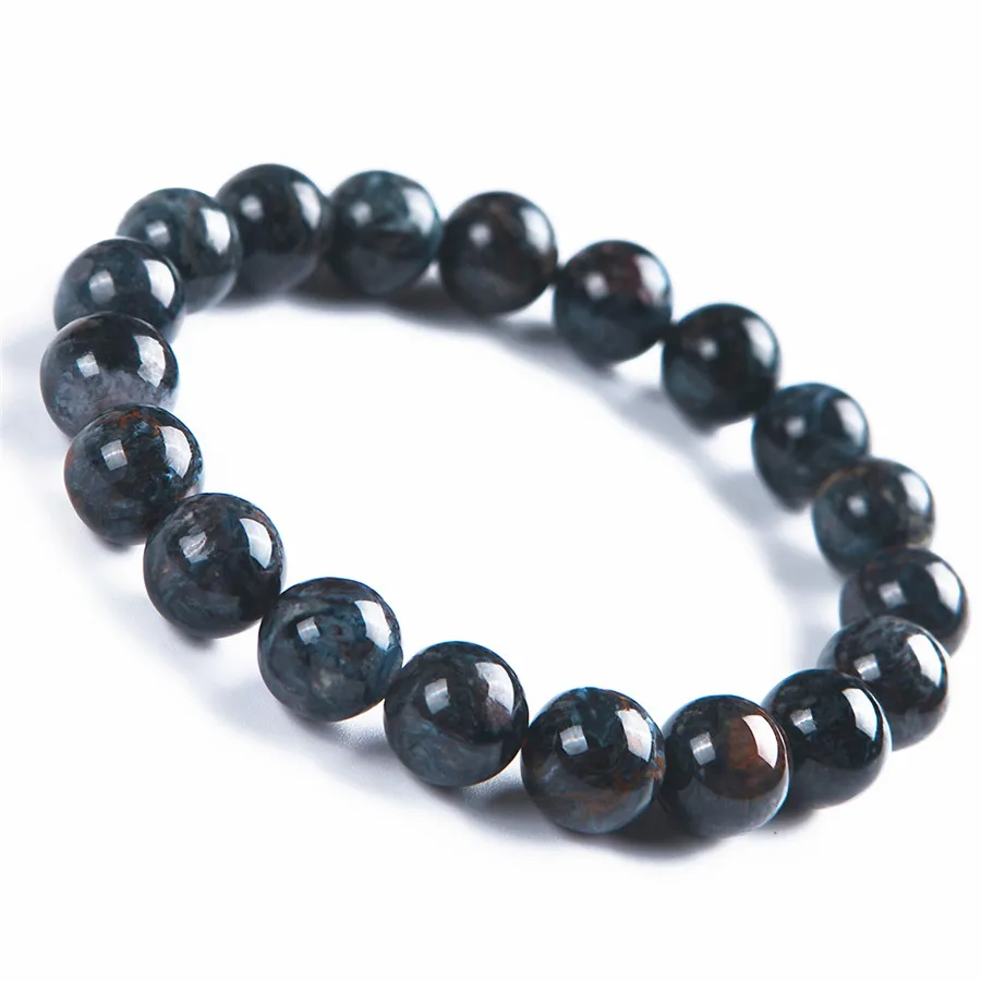 

Genuine Blue Natural Pietersite Gemstone Bracelets For Women Men Crystal Round Bead Bracelet