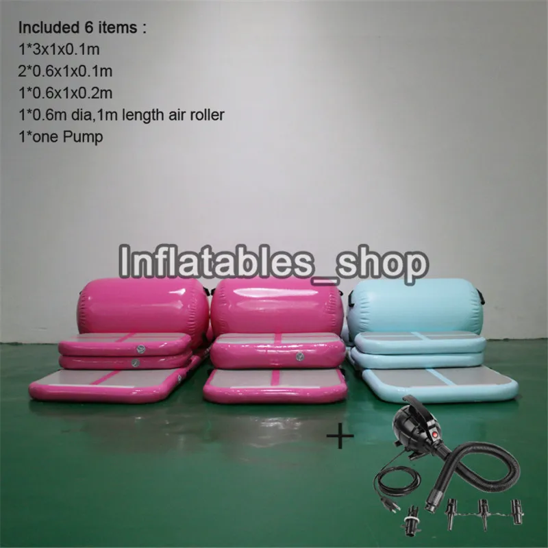 Бесплатная доставка набор (6 штук) надувные воздушные дорожки гимнастическое надувной коврик Черлидинг акробатика тренажерный зал коврик