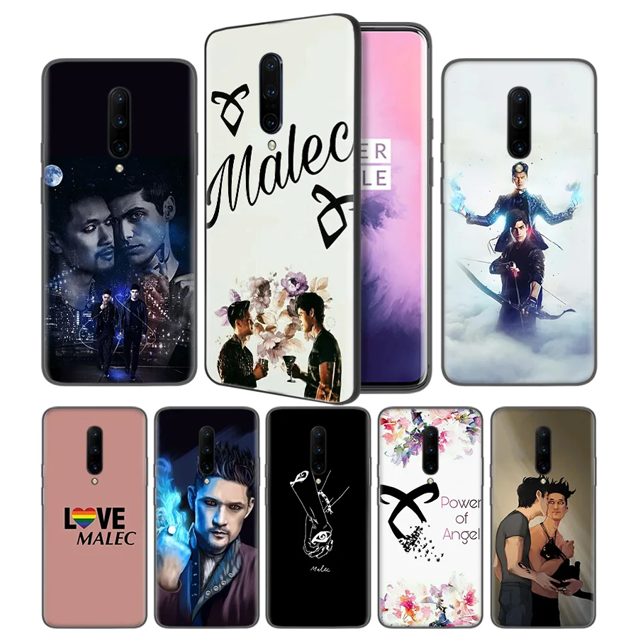 

shadowhunters Malec Soft Black Silicone Case Cover for OnePlus 6 6T 7 Pro 5G Ultra-thin TPU Phone Back Protective