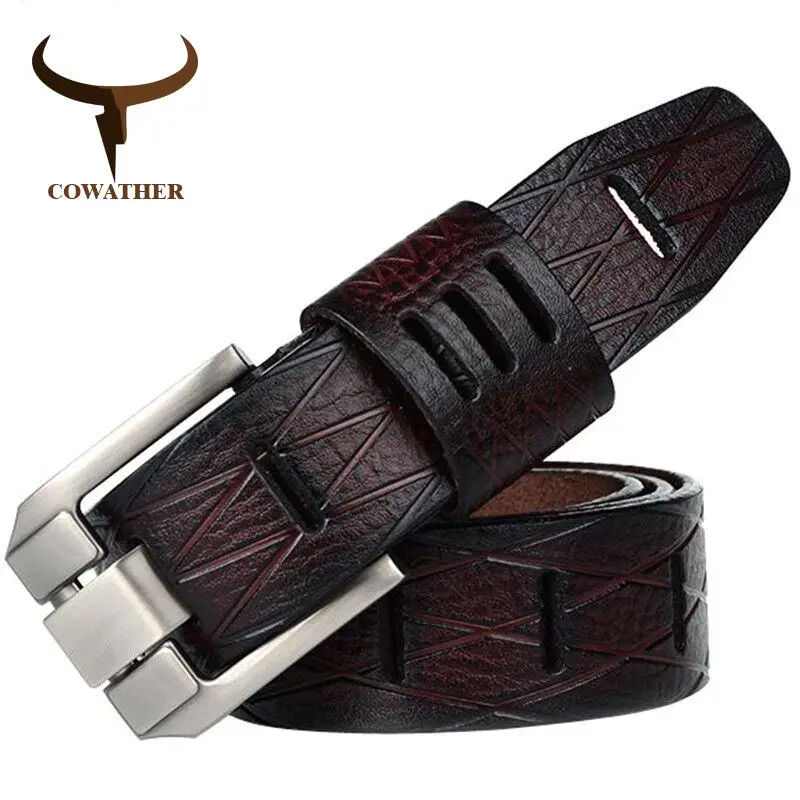 Luxury Cow Leather Men's Belt 100-130cm COWATHER