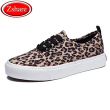 Fashion Sneakers Leopard Women Shoes 2019 Autumn New Lace-Up Women Casual Canvas Shoes Woman Flats High Quality zapatos de mujer e lov vintage design postage stamp and emblem printed canvas shoes high end customzied women casual flats zapatos mujer