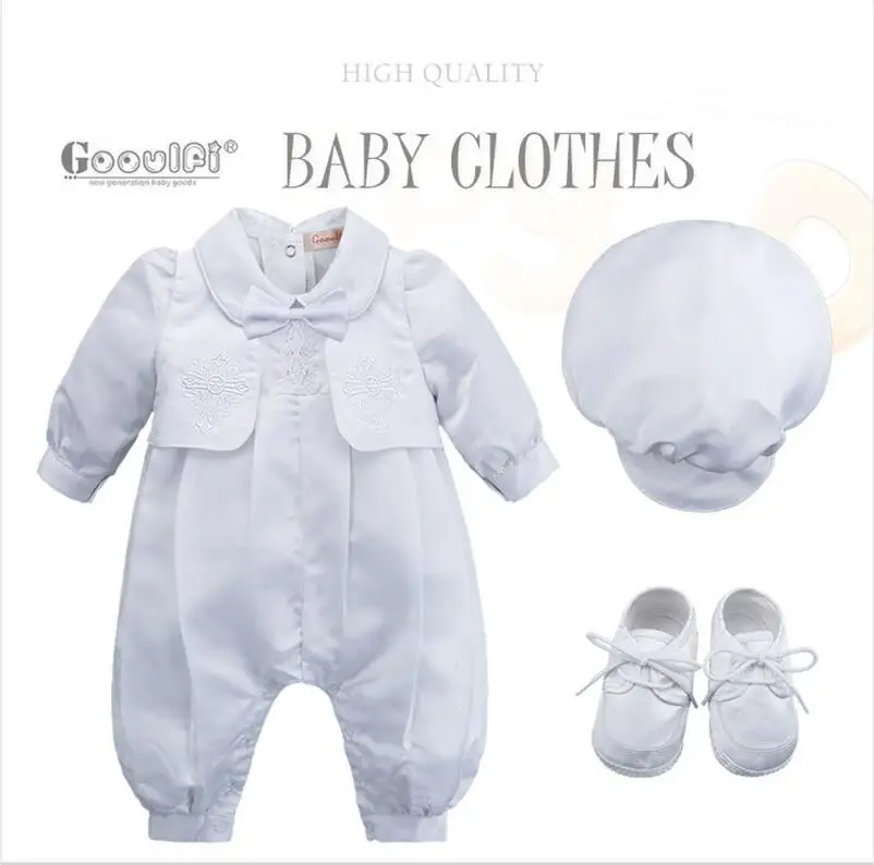 Одежда для маленьких мальчиков на крестины; белая одежда для новорожденных; Одежда для новорожденных; комплект одежды для новорожденных - Цвет: 03 white-261046