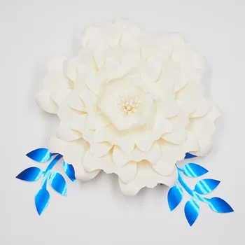 

1 pcs Flower+2pcs Leaves Giant Paper Flowers Nursery Wall Decor Weding Party Decor Bridal Shower Baby Photo backdrop Big Flower