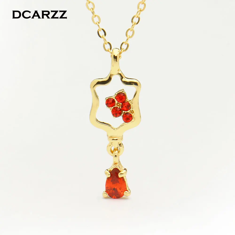 

Blood Pack Pendant Water Drop Pendant with Crystals Cute Necklace for Women Gold Color Medical Jewellery Gift for Doctor/Nurse