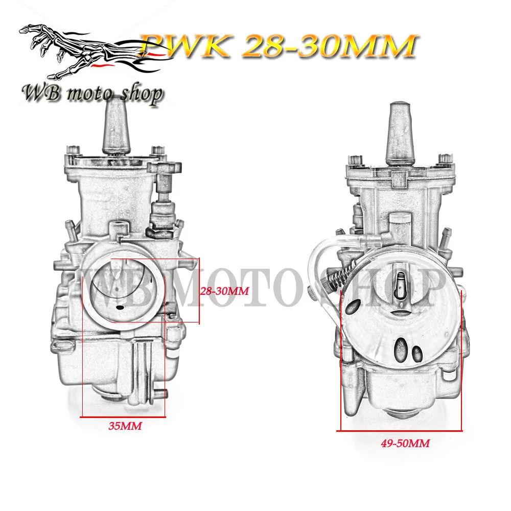 Высокое качество PWK карбюратор carburador Carb с мощностью реактивного мотоцикла гоночные части скутеры dirt bike ATV 28 мм 30 мм 32 34 мм