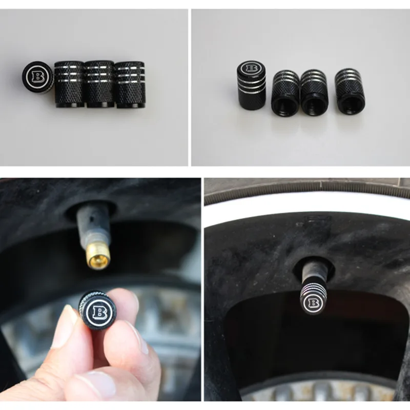 

Car tire valve rust decoration Tire inflatable sealing cover Decal for Brabus for smart 450 451 453 fortwo forfour car styling