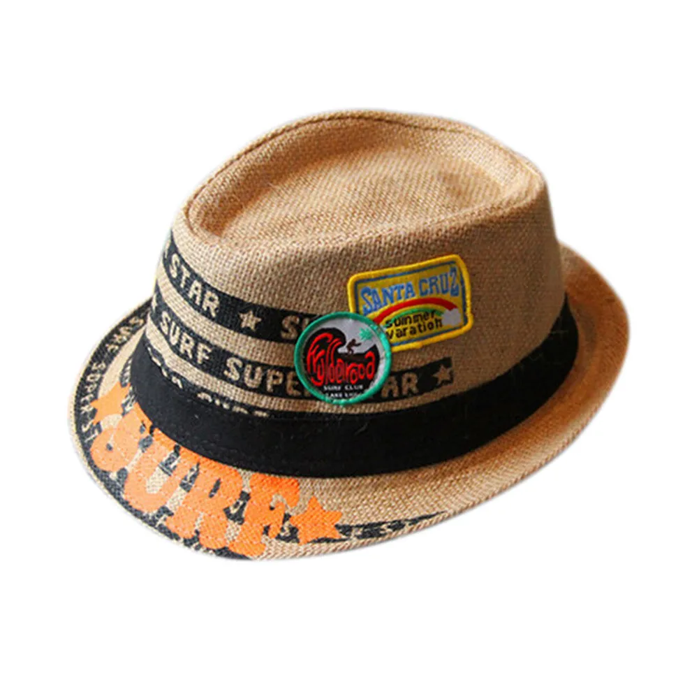 

OnnPnnQ New Spring, Summer, Autumn Label Child Hat Boy Baby Jazz Hat Straw Hat Beach Cap