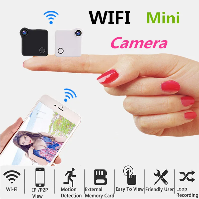 

Mini Smart Wireless Wifi Camera HD IP/P2P View Motion Detection Chargeable Battery MP4 Format Loop Recording Security Monitor