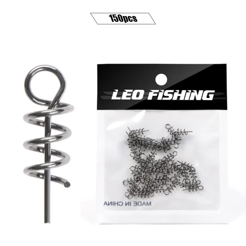 

100pcs/150pcs Fishing Hook Centering Pins Spiralbait Fixed Latch Needle Spring Crank Lock for Soft Lure Fishing Accessorie