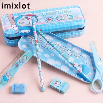

Imixlot South Korean Students Stationery Supplies Five Piece Box Pencil Eraser Combination Student School Prizes Gift