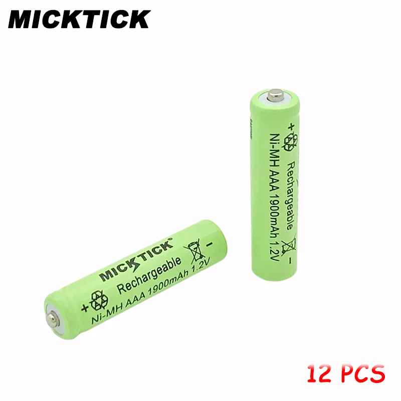 12 шт. 12x1.2 В AAA 3A 7 # Ni-MH Батарея micktick 1900 мАч Перезаряжаемые Батареи Batteria Цифровые батареи камера игрушки часы