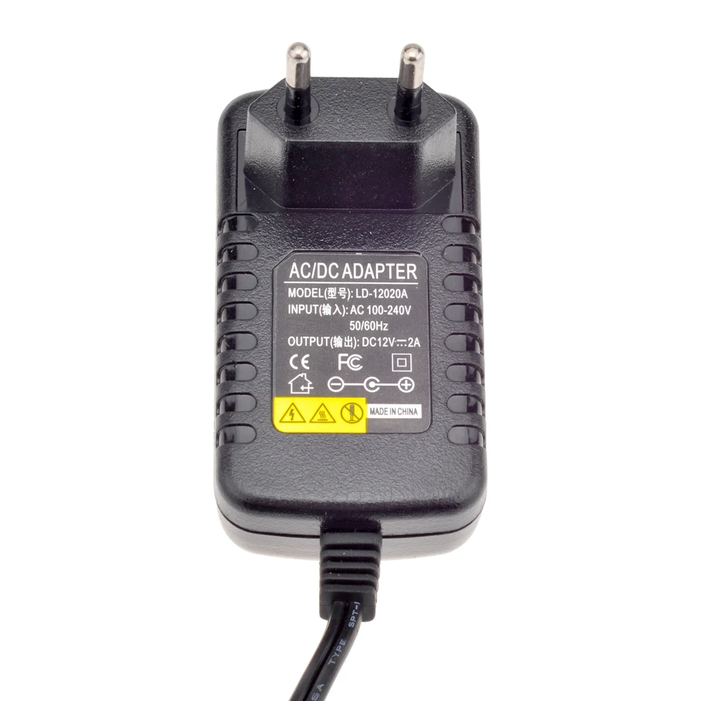 GADINAN 12V 2A AC 100 V-240 V адаптер преобразователя DC 12V 2A 2000mA источник питания с европейской вилкой 5,5mm x 2,1mm для CCTV IP камеры